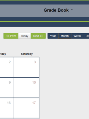 Image of the TeachEasy application in the calendar view.